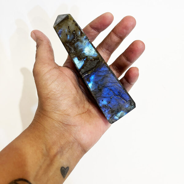 LABRODORITE TOWER - TRANSORMATION , PROTECTION |5 inch | 4 sided - Image 3