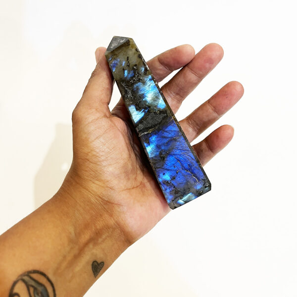 LABRODORITE TOWER - TRANSORMATION , PROTECTION |5 inch | 4 sided - Image 2