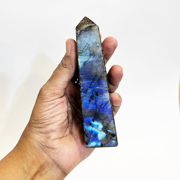 LABRODORITE TOWER - TRANSORMATION , PROTECTION |5 inch | 4 sided